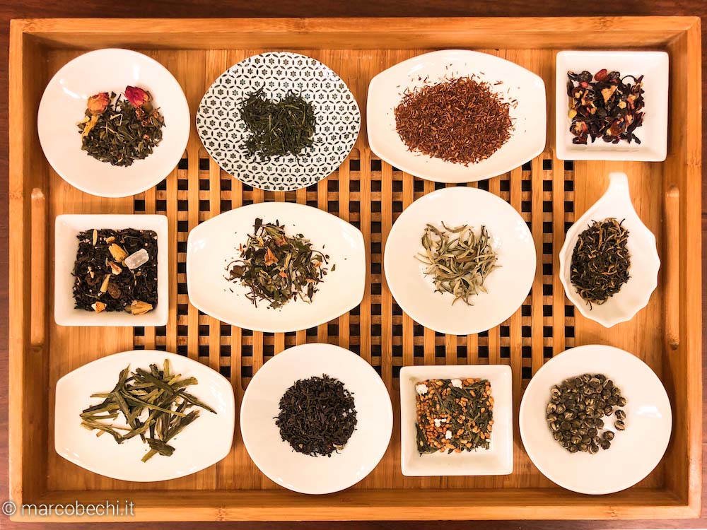 Varie tipologie di tè