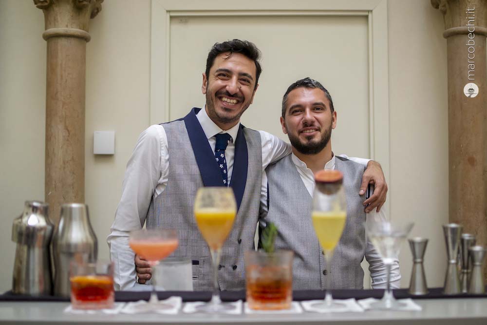 Il Capo Barman Alberto Ferraro con il Bar Manager Roberto Prato