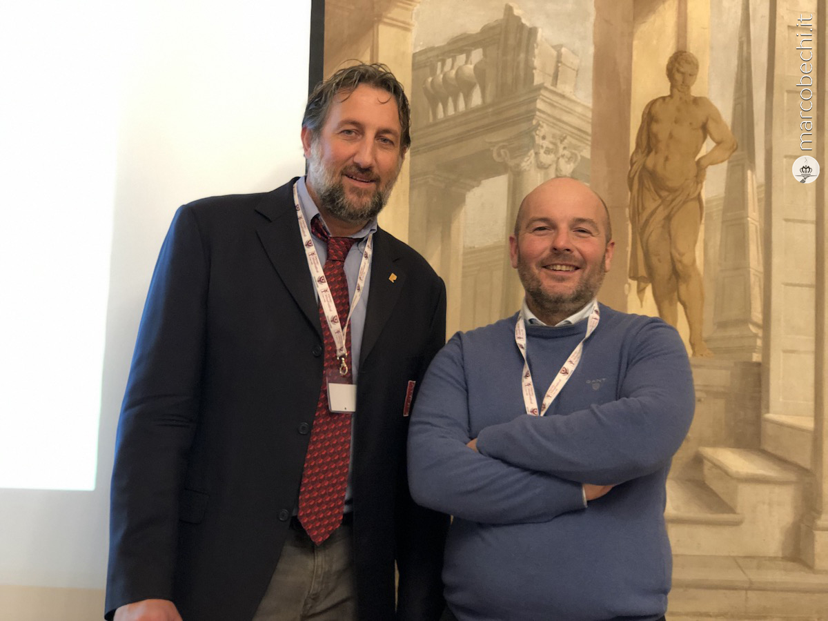 Il Consigliere Nazionale e Delegato ONAV di Siena Andrea Frassineti e Alessandro Gallo enologo e direttore di Albola