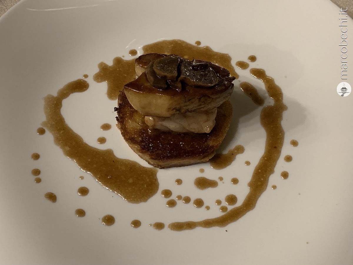Filetto di rana pescatrice alla Rossini con foies gras e tartufo