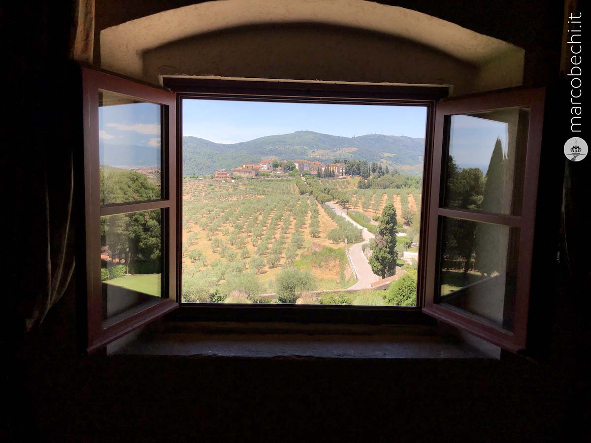 La vista di Artimino dalle finestre della Villa 