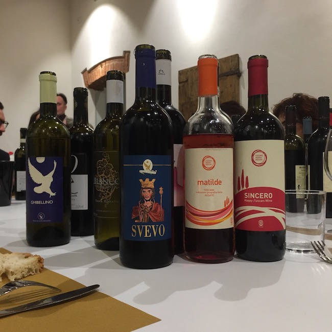 Alcuni vini a tavola