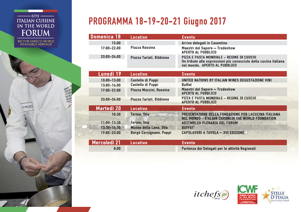 Dal Casentino parte la candidatura all’Unesco della cucina italiana all’estero