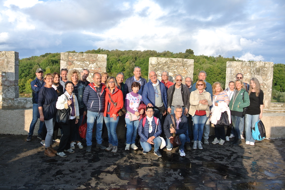 Il gruppo non proprio al completo sulla Torre del Castello