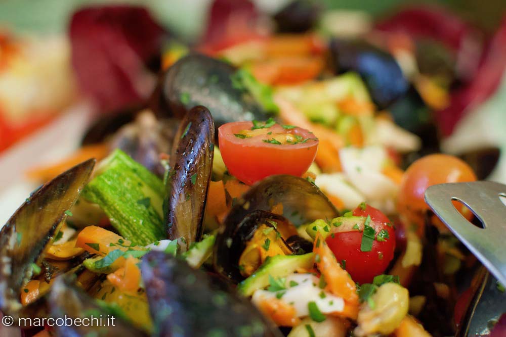 Insalata di mare e verdure