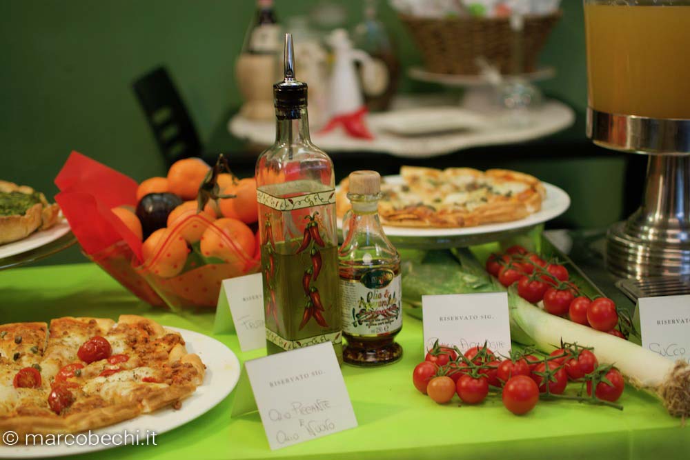 La frutta e le pizze