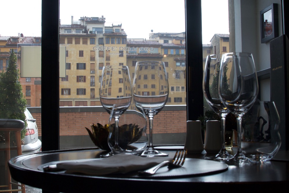 La vista nei pressi di Ponte Vecchio