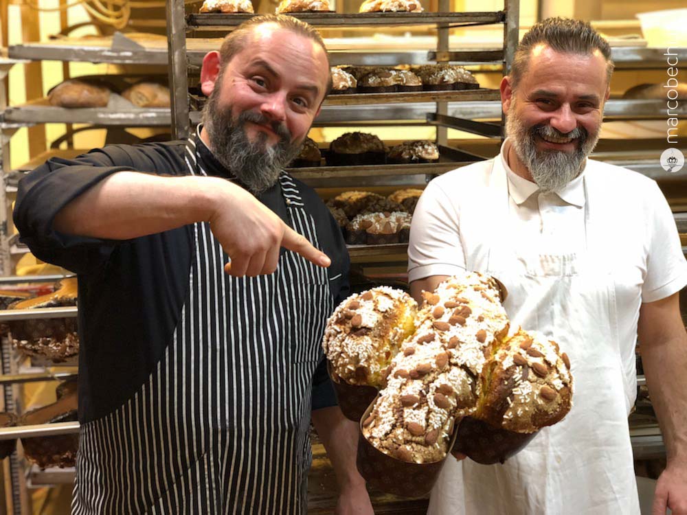 I fratelli Lunardi Riccardo e Massimiliano orgogliosi della loro colomba