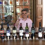 Giovanni Manetti con i vini di Fontodi in degustazione
