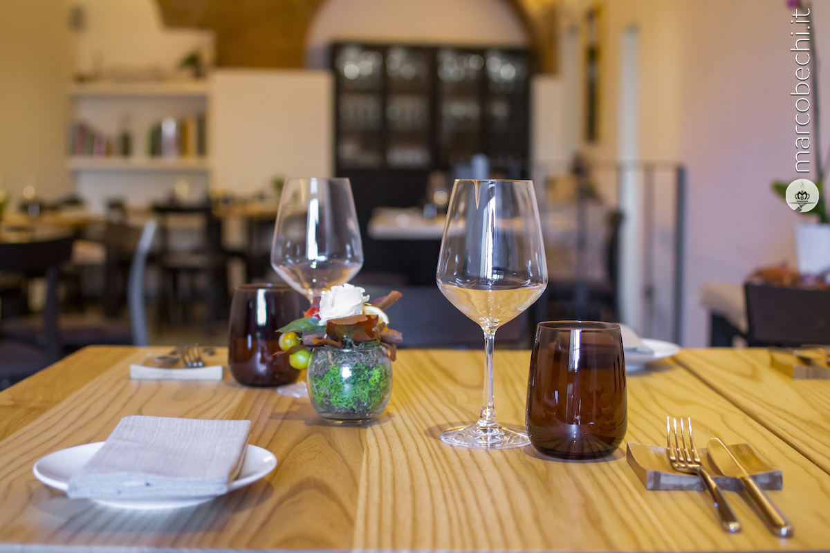 Un particolare della sala del Ristorante Campo Cedro