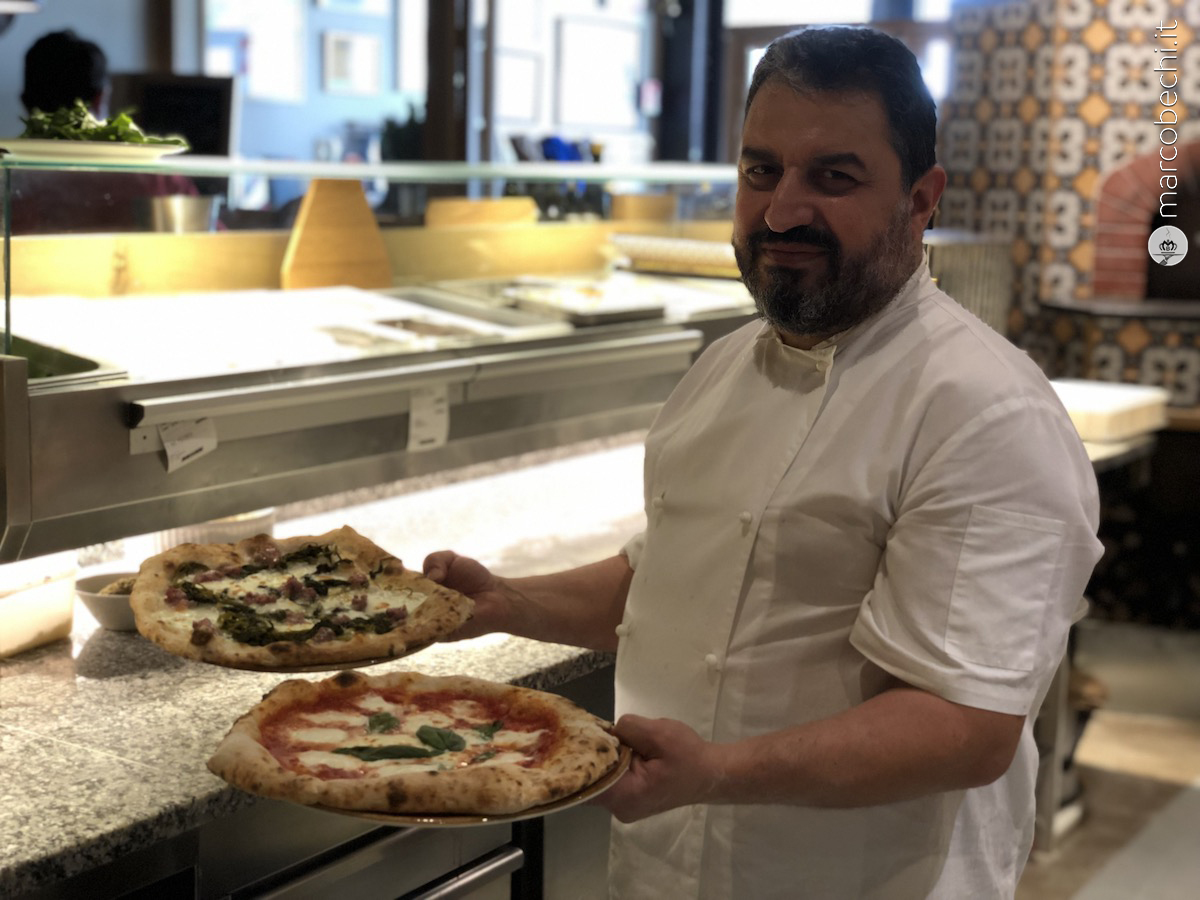 Michele Leo con le sue pizze
