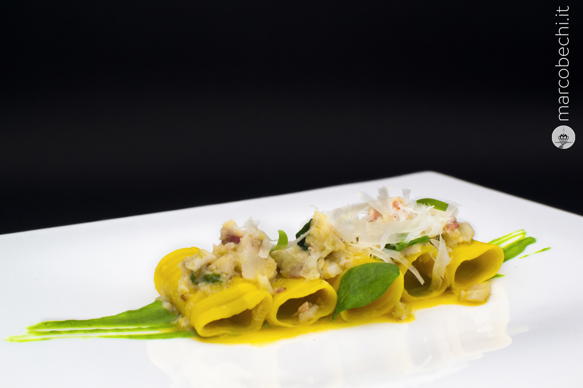 I nostri paccheri con triglia di scoglio