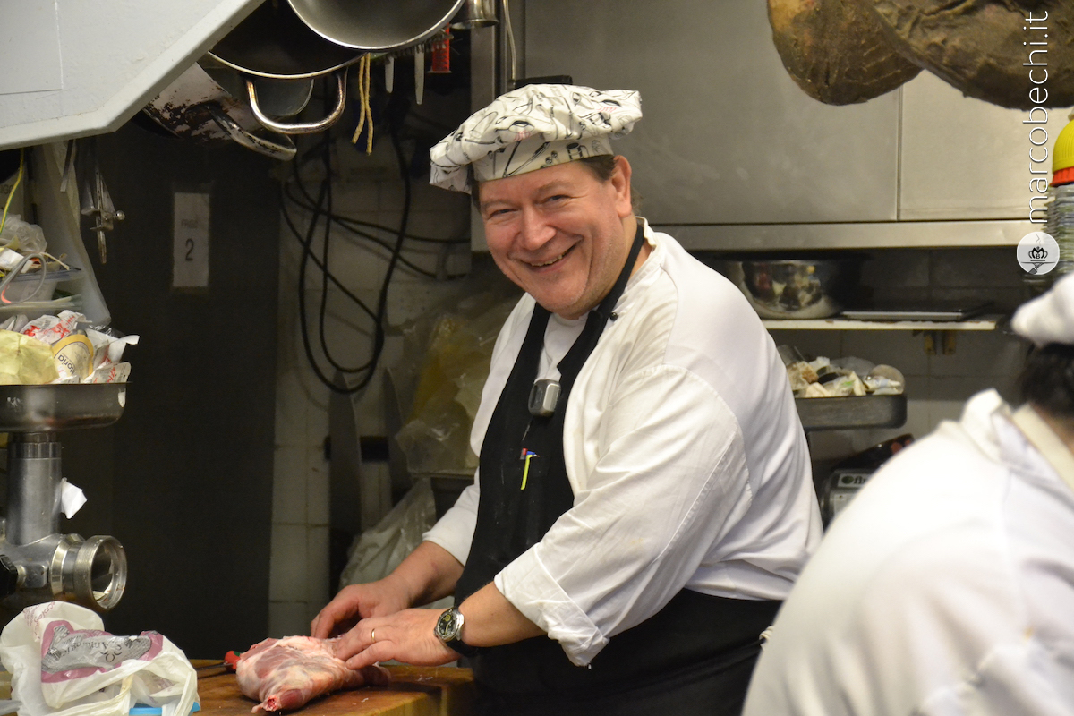 Luca Lastrucci in cucina