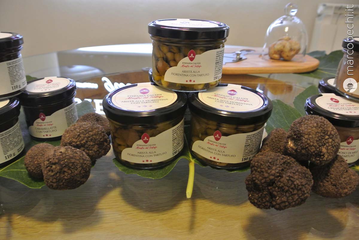 “Caramellatte con tartufo”, “Aristà alla fiorentina con tartufo” e “Cremoso di mele con tartufo”