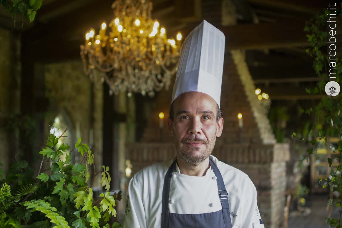 Stefano Pezzini chef de La Trattoria sull'Albero di Borgo Santo Pietro