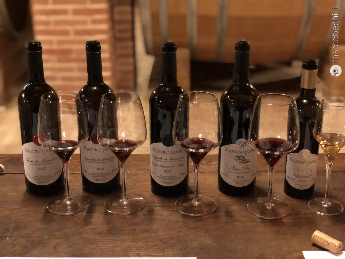 I vini in degustazione di Mastrojanni