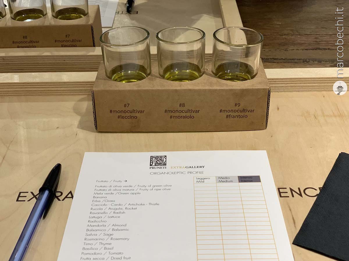 La degustazione all'olio