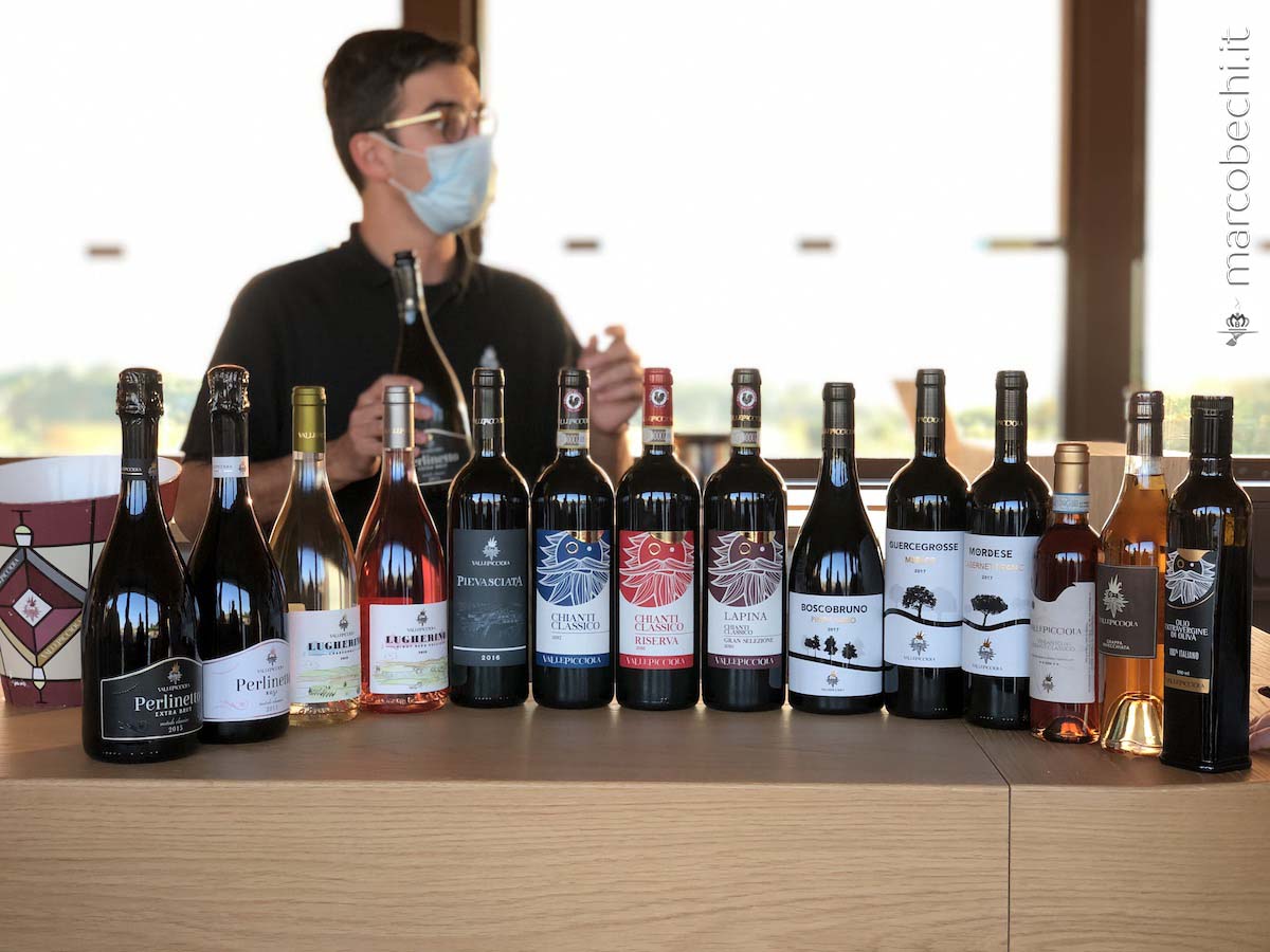 La gamma dei vini di Valle Picciola
