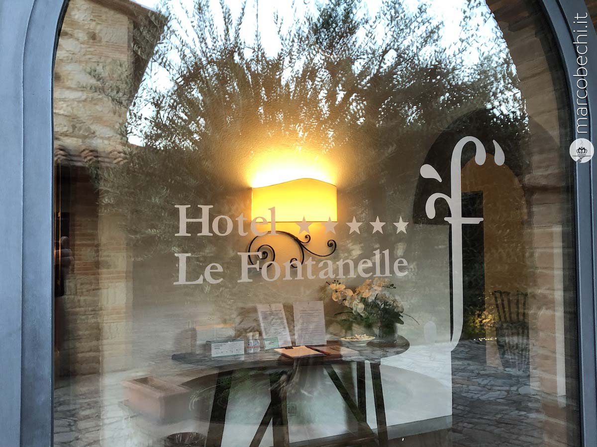 L'ingresso dell'Hotel Le Fontanelle