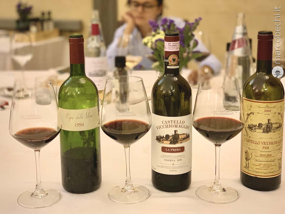I tre grandi vini in degustazione Castello di Vicchiomaggio a Greve in Chianti, la storia e l'accoglienza della famiglia Matta