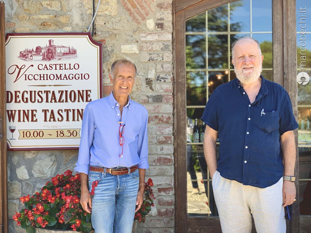 John Matta e Marco Bechi Castello di Vicchiomaggio a Greve in Chianti, la storia e l'accoglienza della famiglia Matta