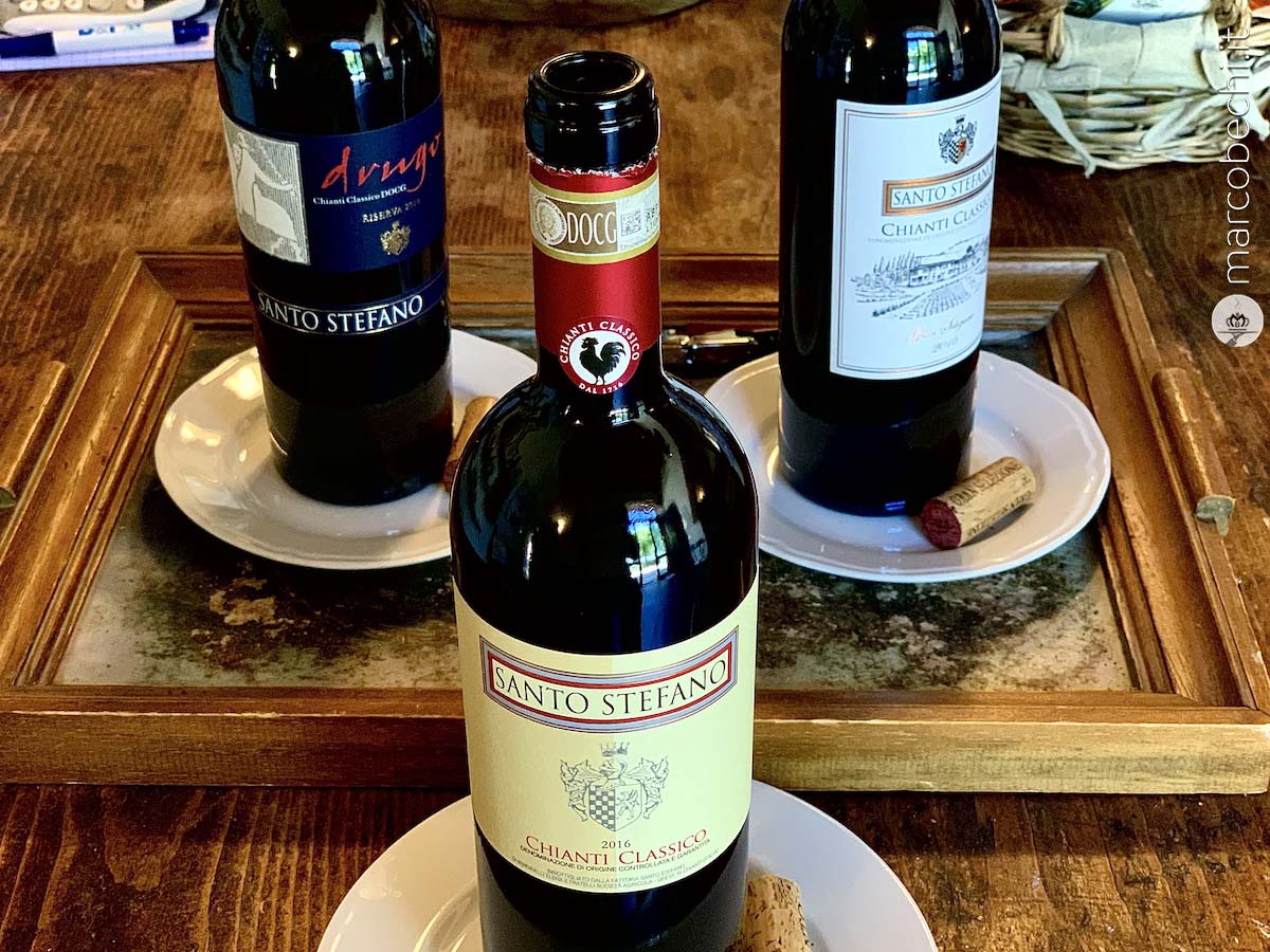 I vini in degustazione della Fattoria Santo Stefano