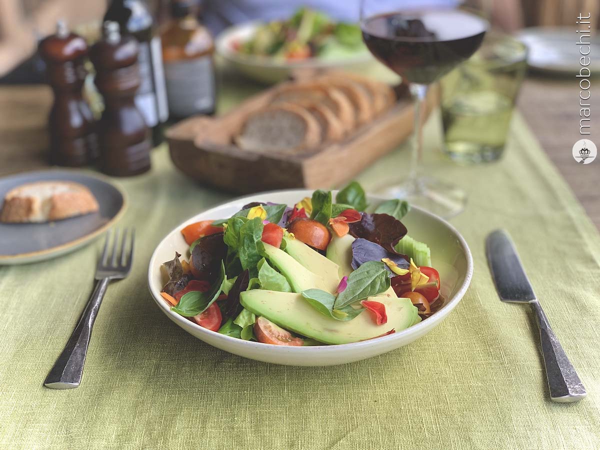 L'insalata della Trattoria Sull'Albero di Borgo Santo Pietro