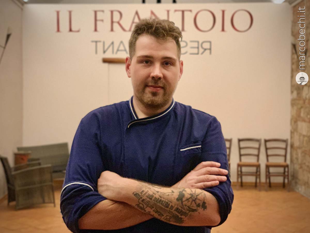 Lo chef Jacopo Pereira del Ristorante Il Frantoio a Colle di Val D'Elsa