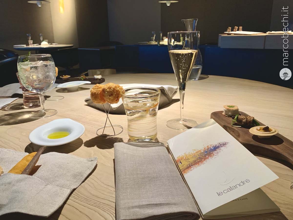 Il menu de Le Calandre - chef Massimiliano Alajmo su cui scegliere il percorso degustativo tra Classico, Max o Raf