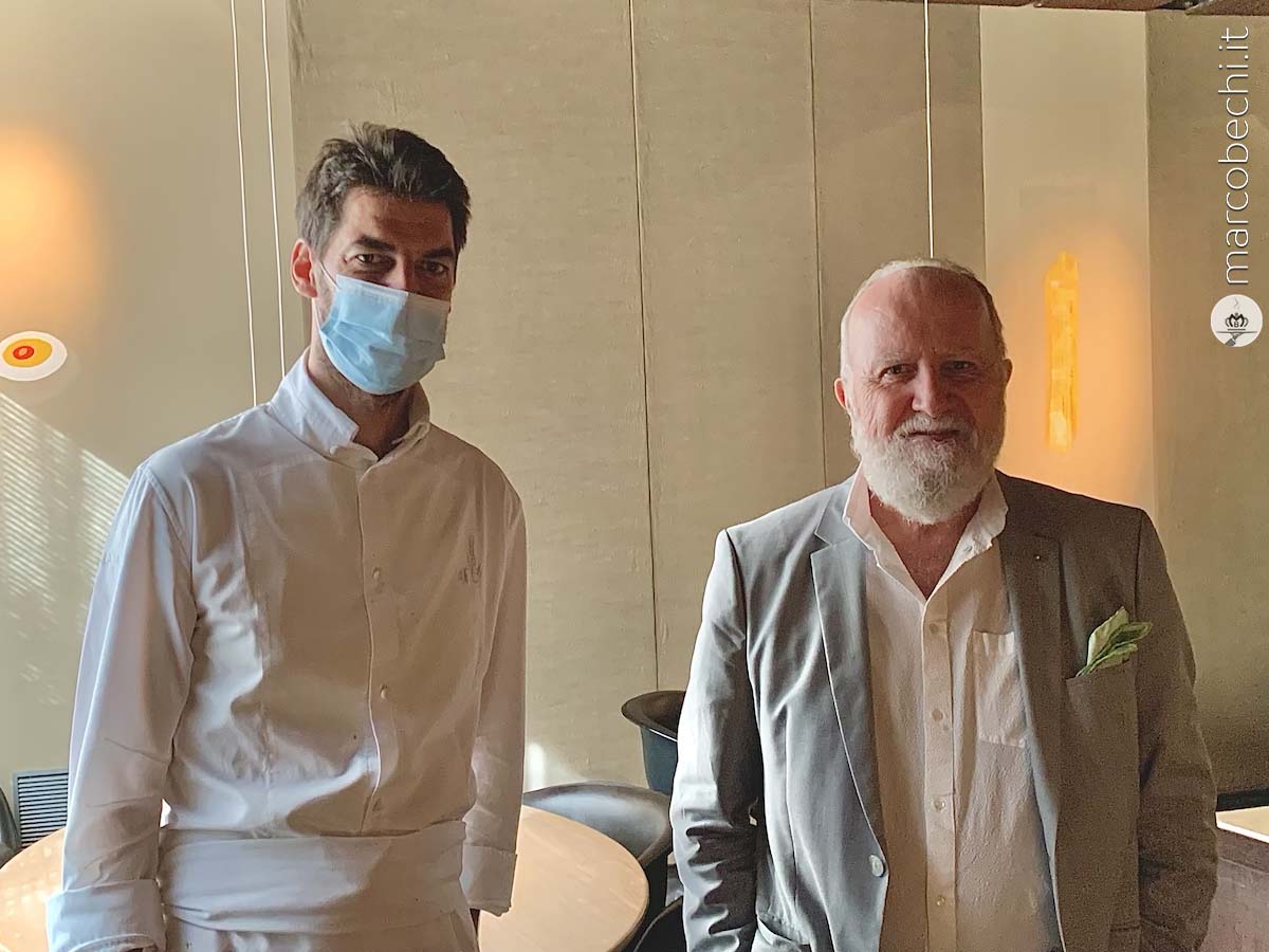 lo chef Massimiliano Alajmo de Le Calandre e Marco Bechi
