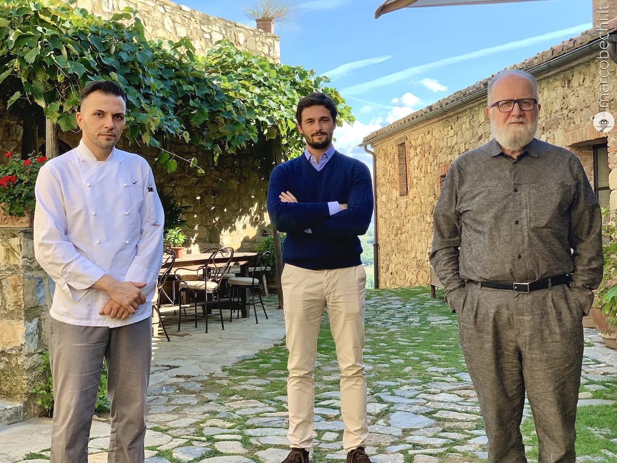 Lo chef Kevin Luigi Fornoni, Neri Baccheschi Berti e Marco Bechi