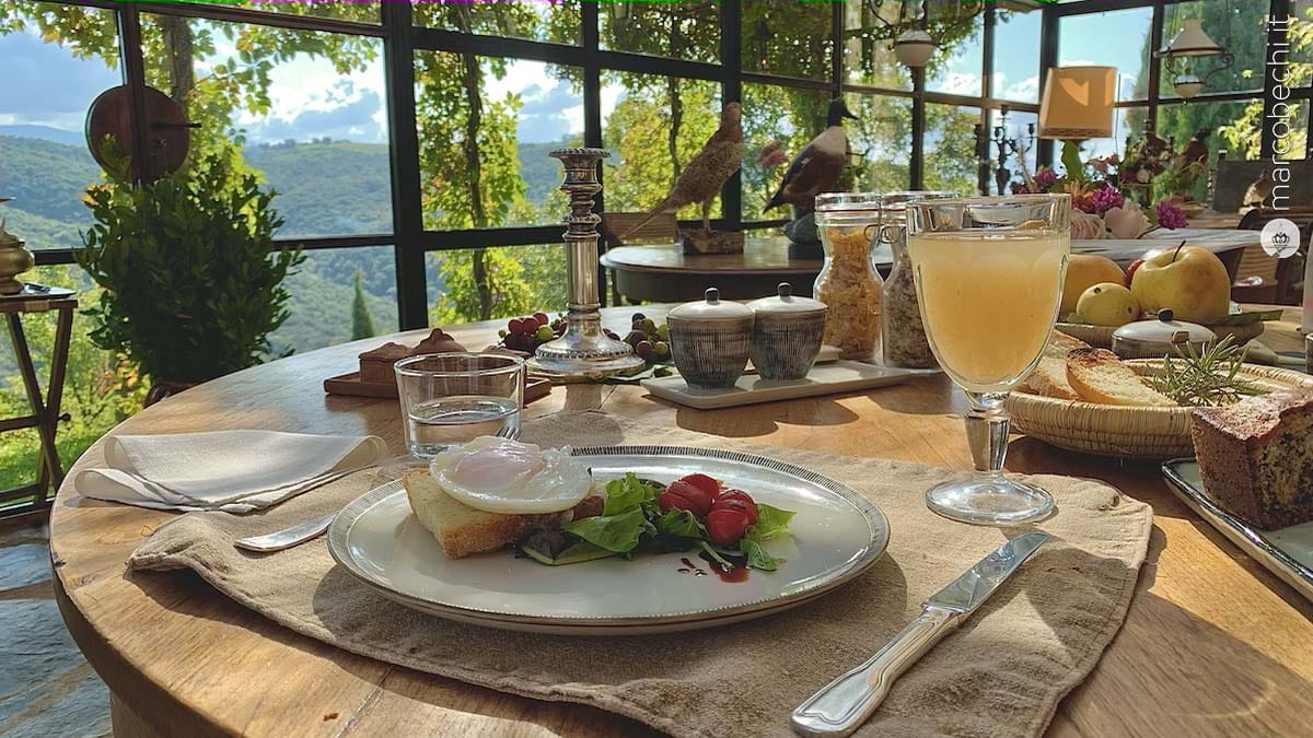 La colazione al Castello di Vicarello