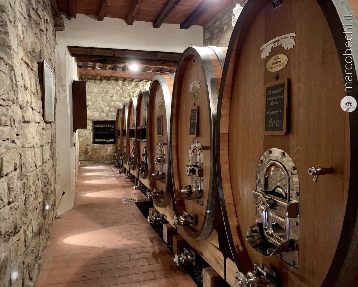La cantina di invecchiamento di Monteraponi