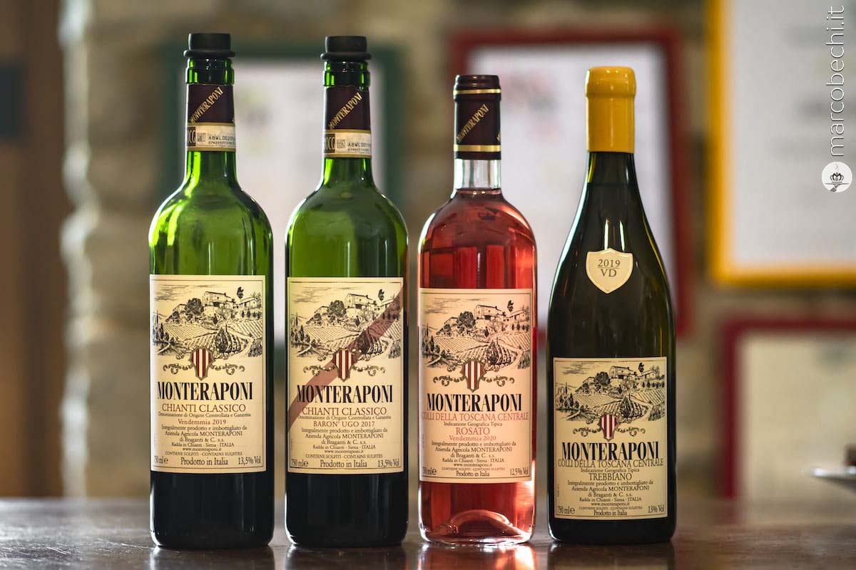 I Vini in degustazione a Monteraponi