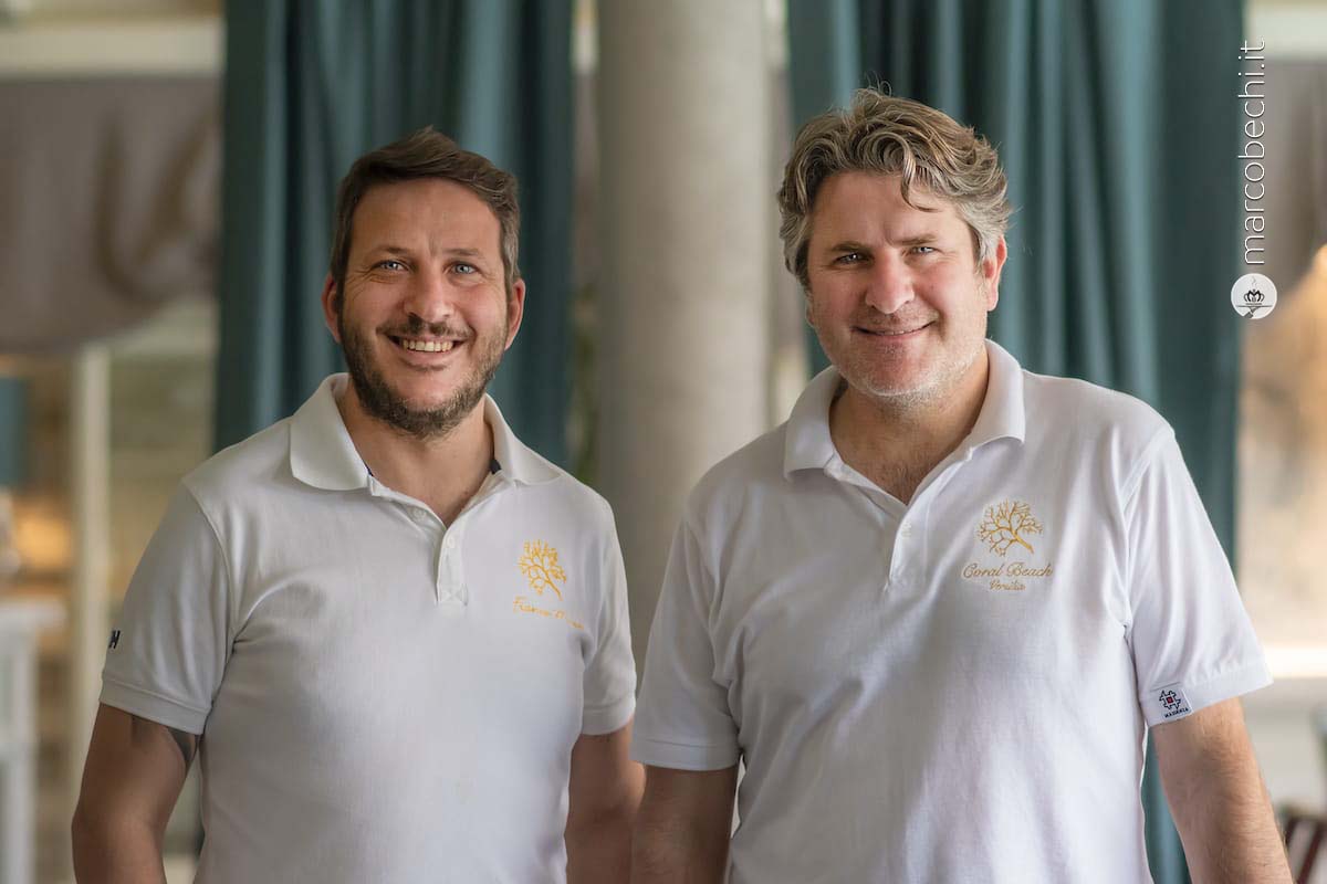 Nicola (sommelier) e Davide Stefanini titolari di Franco Mare