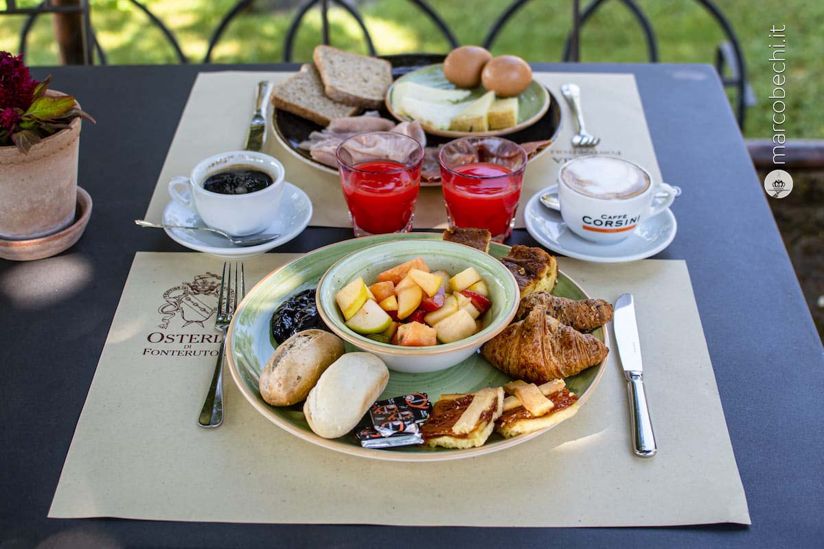 La colazione all'Osteria di Fonterutoli