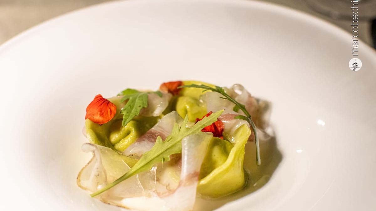 Cappelletti - Ricotta, melanzana bruciata, guanciale e rucola Cappelletti - Ricotta, melanzana bruciata, guanciale e rucola