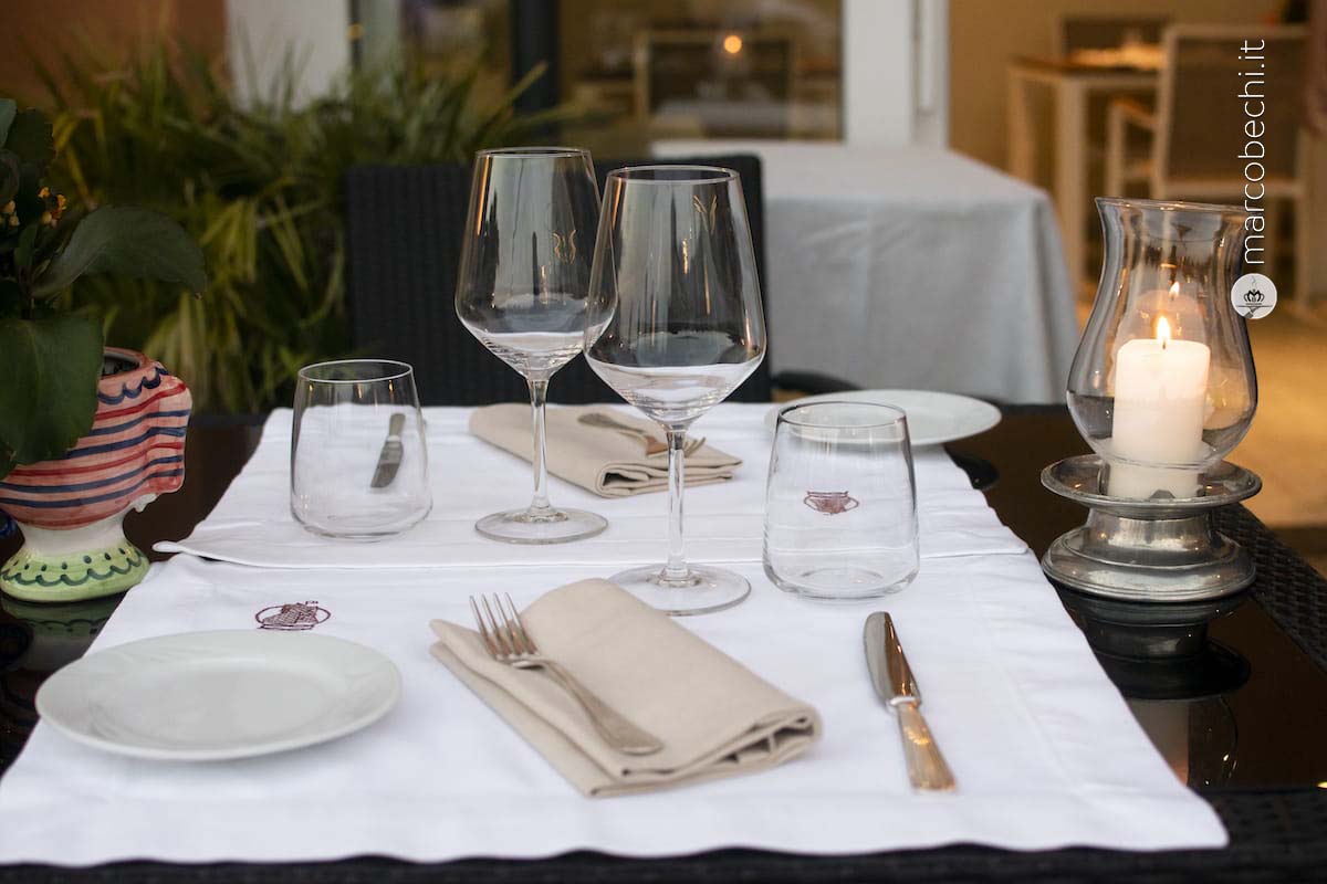 La tavola del Ristorante Torre d'Argento
