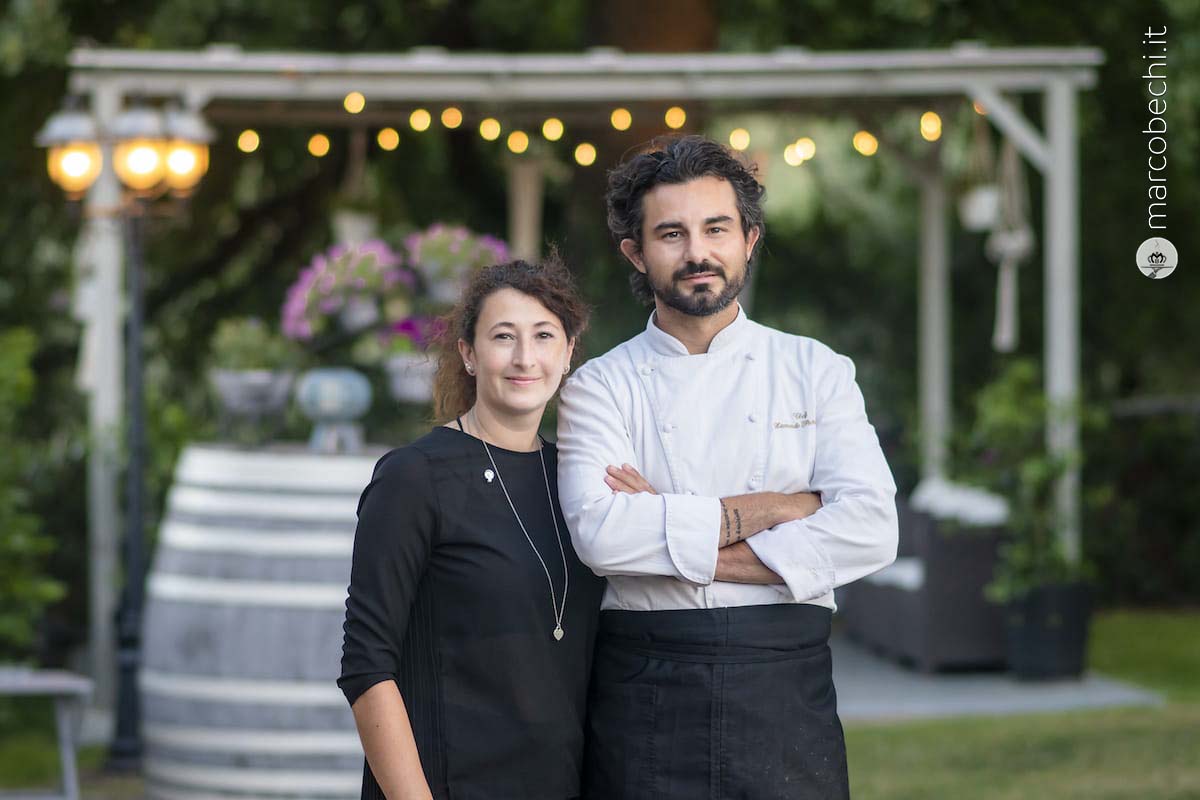 Lo chef Leonardo Fiorenzani e la Sommelier Michela Bigio