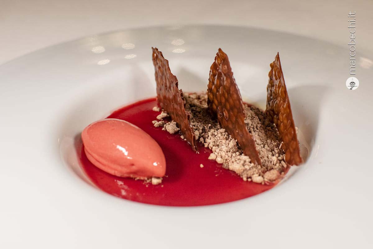 Foies gras, cioccolato e lamponi