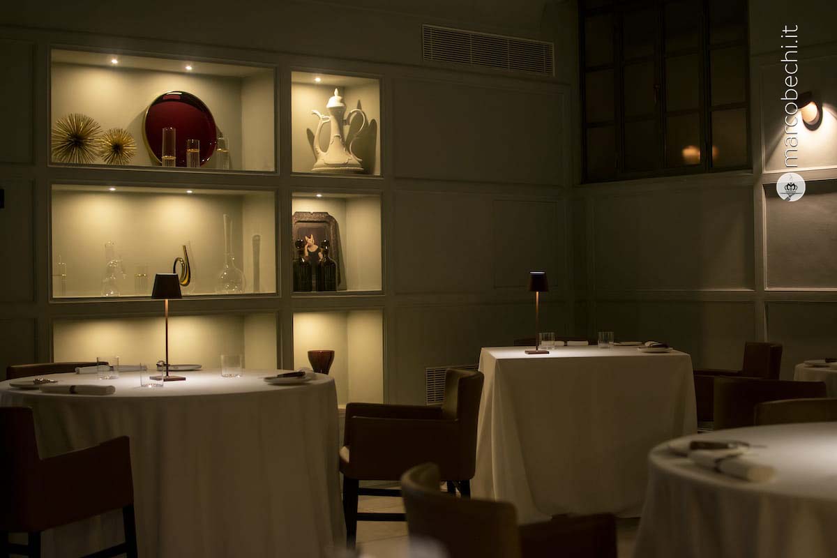 La sala del Ristorante Mimesi di Dimora Palanca