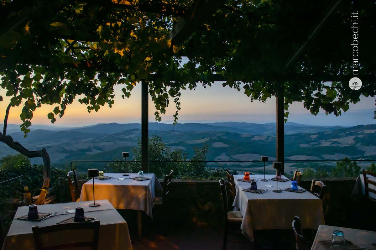 La terrazza de La Pergola di Radicondoli