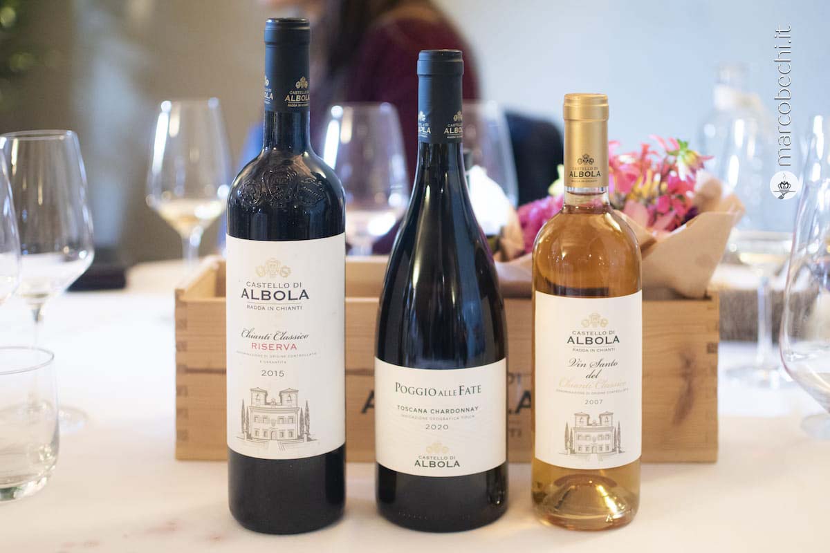 I vini di Albola in degustazione a pranzo
