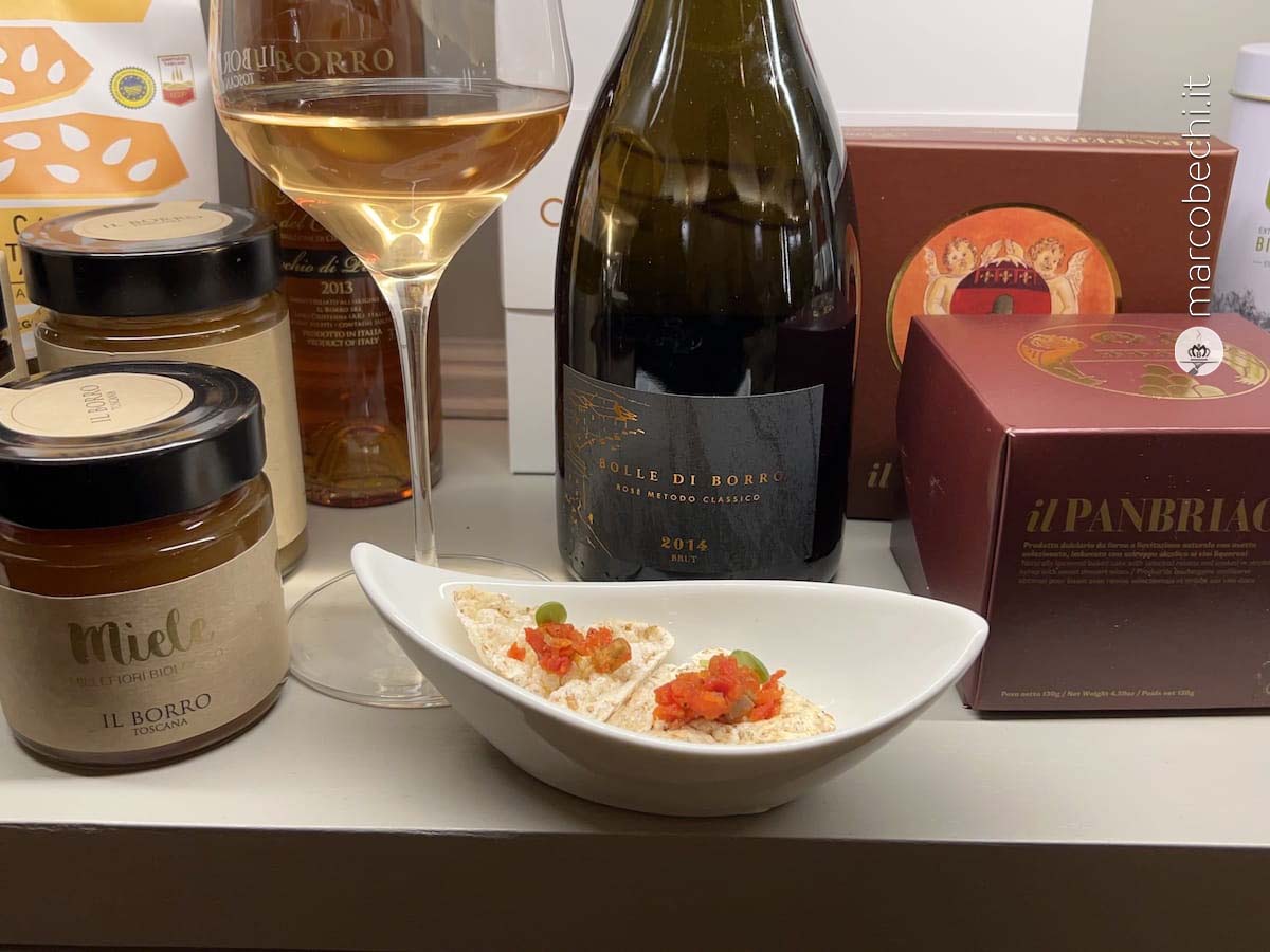 Alette di farro, pesto di pomodori secchi e olive e Bolle di Borro