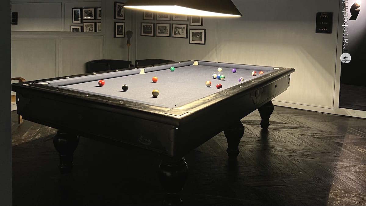 La sala biliardo del Gentlemen’s Club