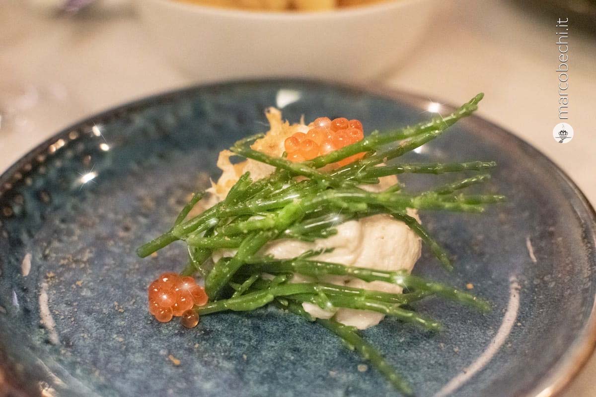 Il baccalà mantecato con salicornia