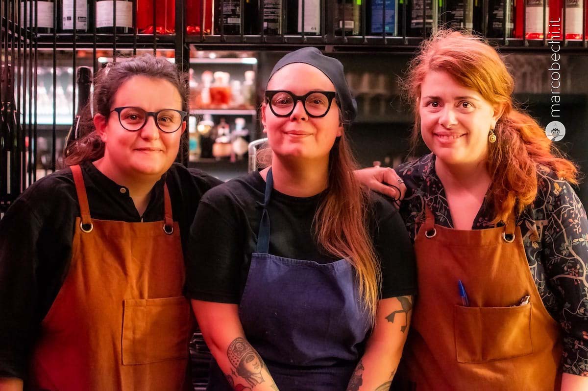Valentina Bruno, la chef Francesca Lecchi e Simona Pera