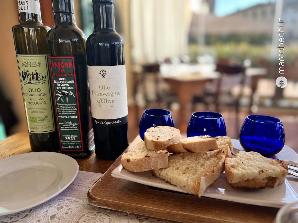 La degustazione di oli chiantigiani