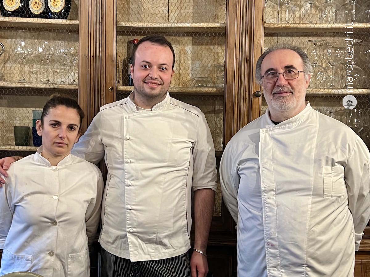 Gli chefs Blerina Havari, Klajdi Muca e Stefano Bertini 