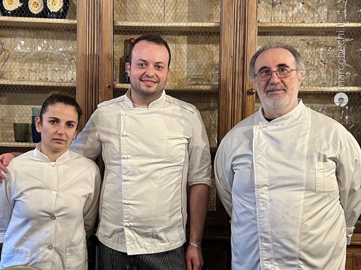 Gli chefs Blerina Havari, Klajdi Muca e Stefano Bertini
